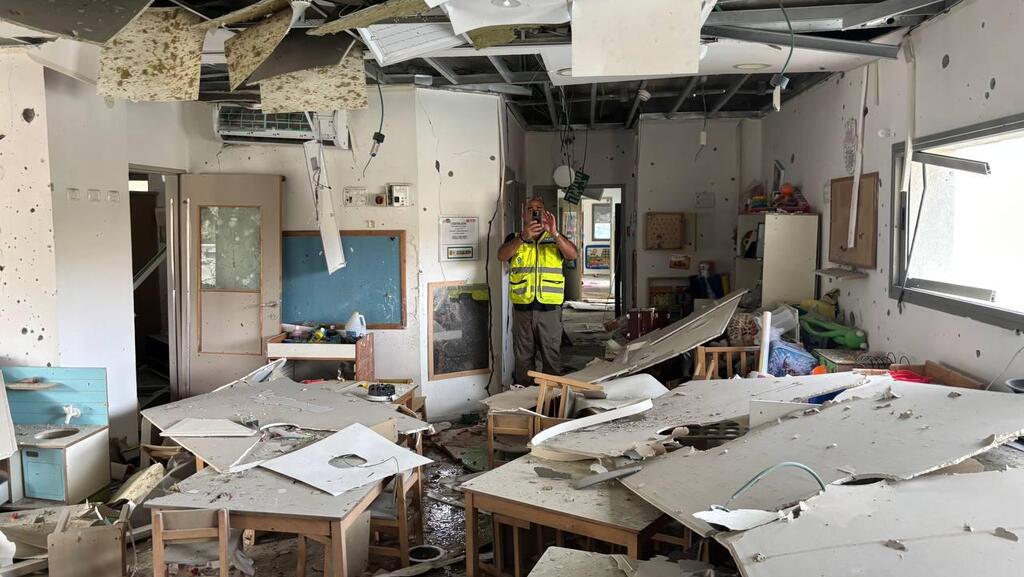 נפילת רסיס בגן ילדים בראשון לציון