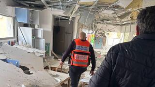 נפילת רסיס בגן ילדים בראשון לציון