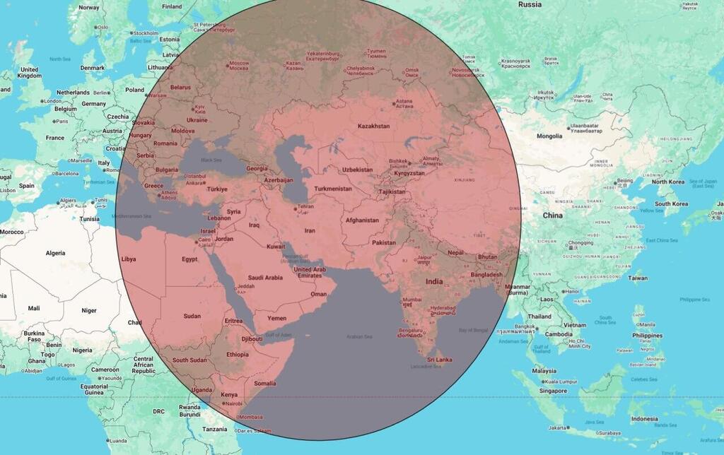 4,000 ק"מ מדרום איראן