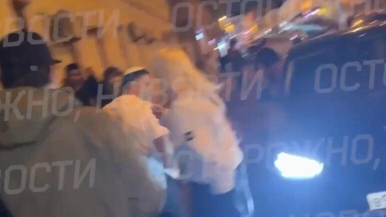 Нападение на евреев в Москве (Фото из ТГ-канала "Осторожно, новости") התקיפה בליל שבת במוסקבה