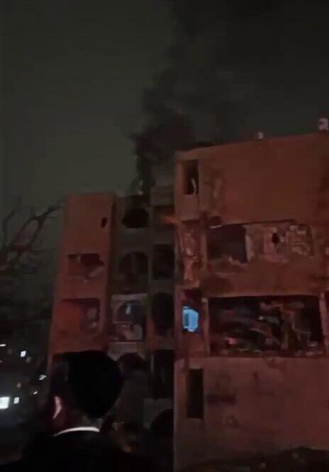 One of the buildings struck in Arad פגיעה ישירה בערד