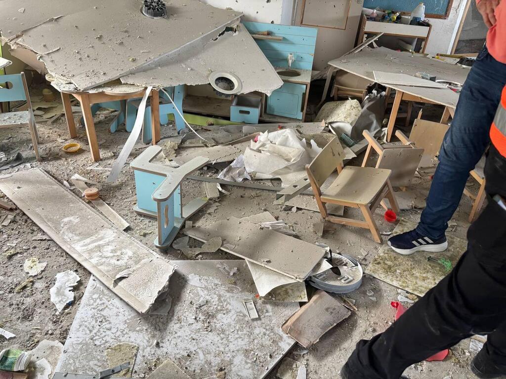 נפילת רסיס בגן ילדים בראשון לציון