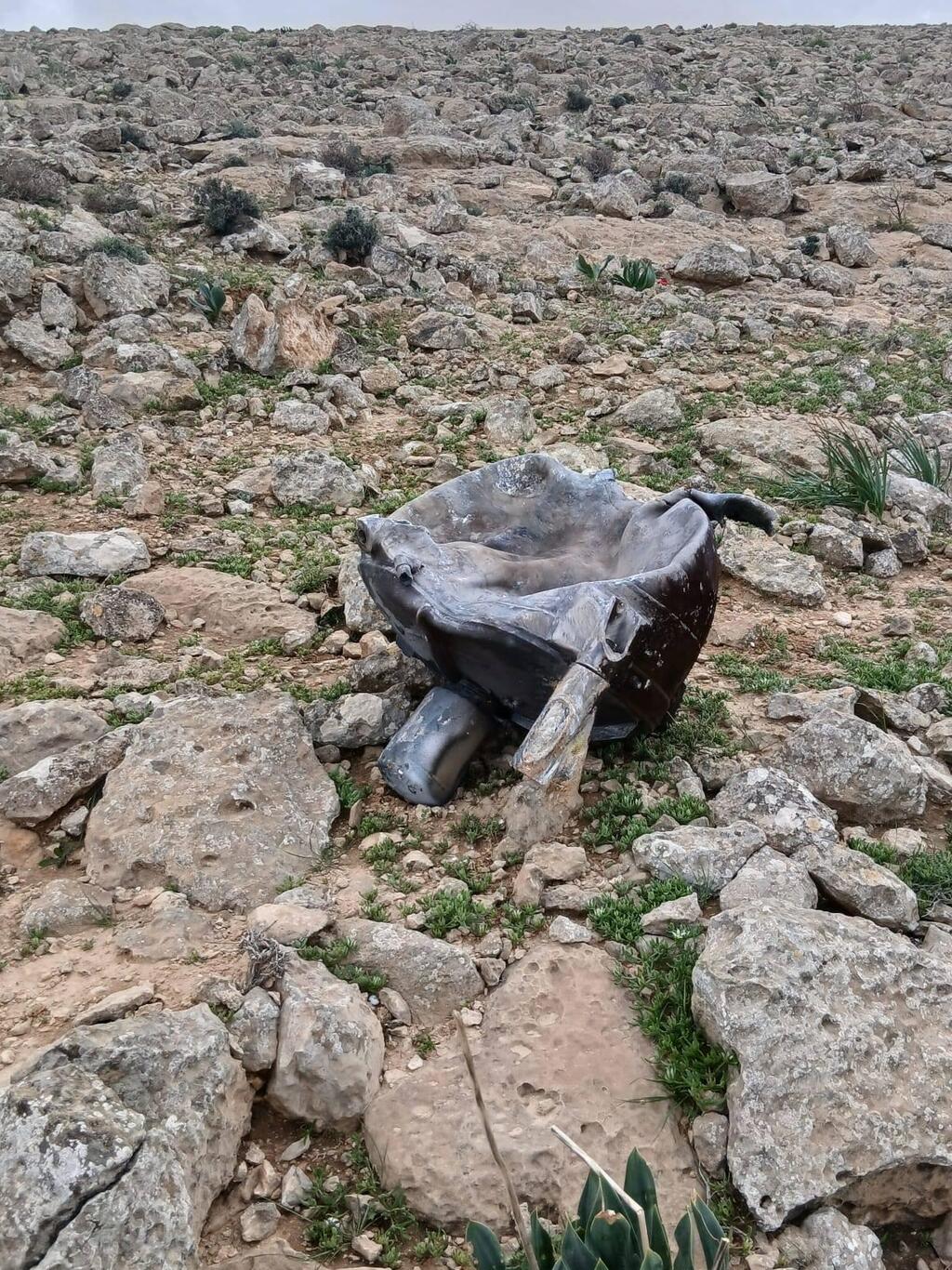 רסיסי יירוט שנפלו בירוחם