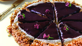 טארט פצפוצי אורז עם חלווה ושוקולד