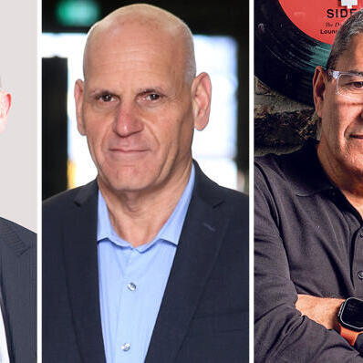 מוטי גוטמן מנכ"ל מטריקס, בצלאל מכליס מנכ"ל אלביט ו סקוט ראסל מנכ"ל נייס