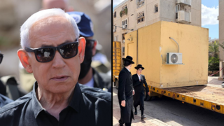 נתניהו בזירה בדימונה ומיגונית שהביאו לראש הממשלה בערד