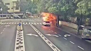 תיעוד מרגע הנפילה בתל אביב