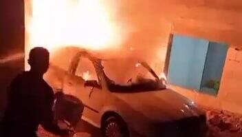 הצתת רכבים ומבנים בדיר אל חטאב במרחב שכם