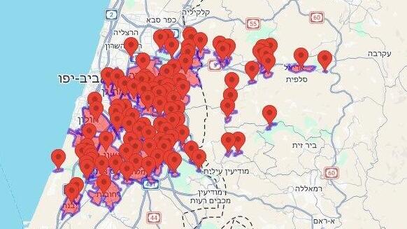 מפת אזעקות צבע אדום - כומתה