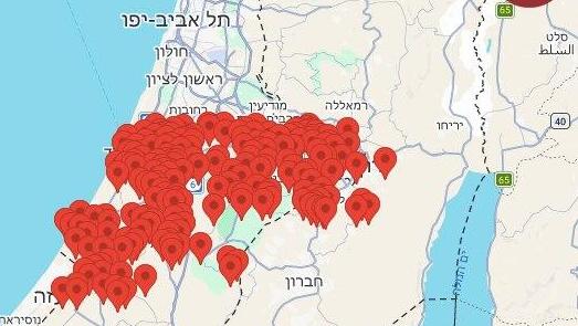 מפת אזעקות צבע אדום - כומתה