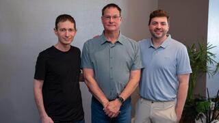 Amir Zilberstein, Managing Partner Team8; Tim Brown; Liran Grinberg, Managing Partner, Team8 