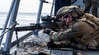 לוחמי נחתים מארינס צבא אה"ב בתרגיל ארכיון מ יחידת המשלוח ה-31 של המארינס שנשלחה לאזור המזרח התיכון בצל מלחמה עם איראן