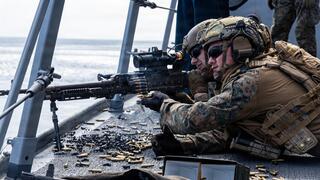 לוחמי נחתים מארינס צבא אה"ב בתרגיל ארכיון מ יחידת המשלוח ה-31 של המארינס שנשלחה לאזור המזרח התיכון בצל מלחמה עם איראן