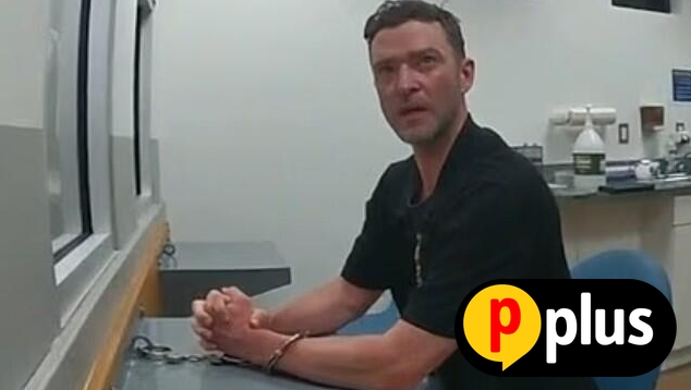 ג'סטין טימברלייק בתחנת המשטרה 