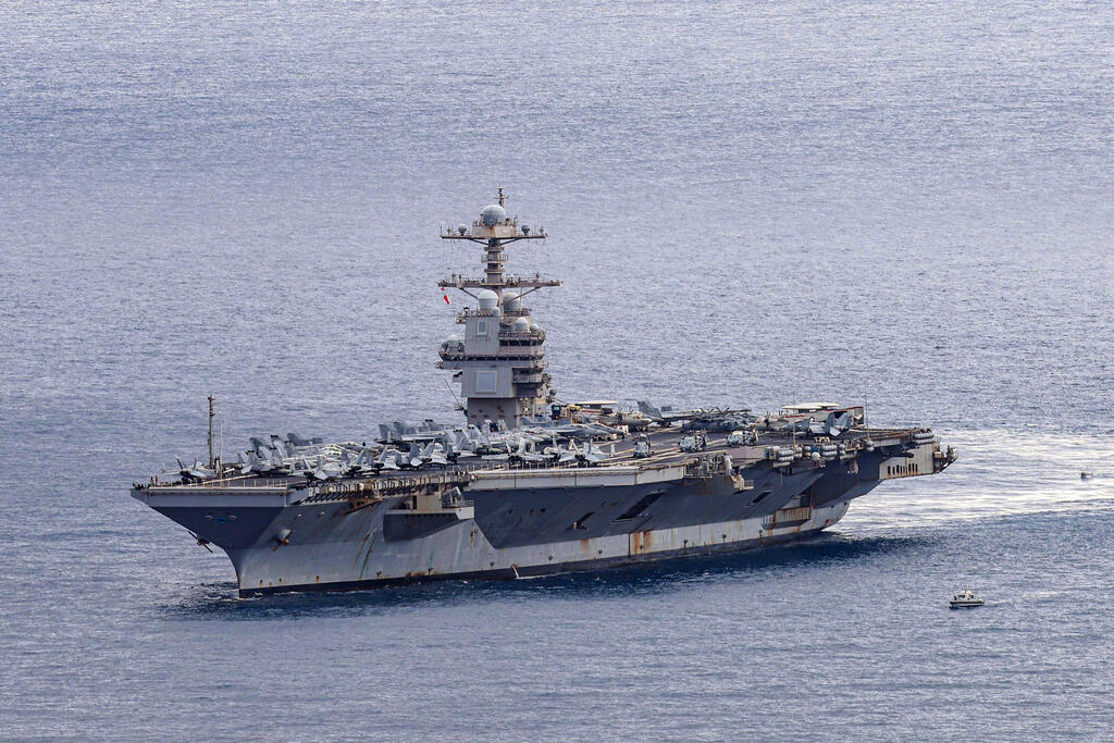 USS Gerald R. Ford (Photo: METAXAKIS / AFP) נושאת המטוסים האמקירנית פורד