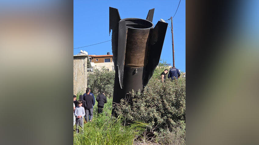 חלק ענק מטיל שנפל בשומרון