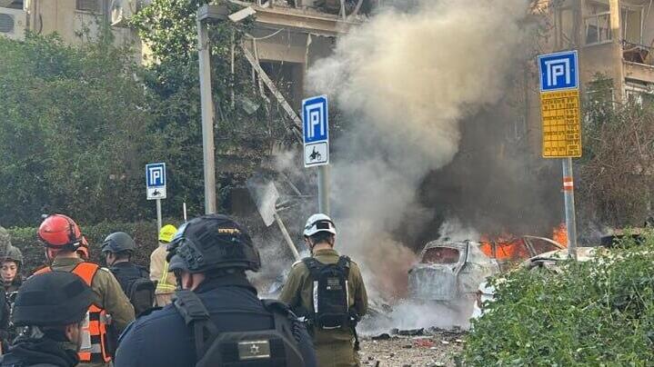 זירת הפגיעה בתל אביב