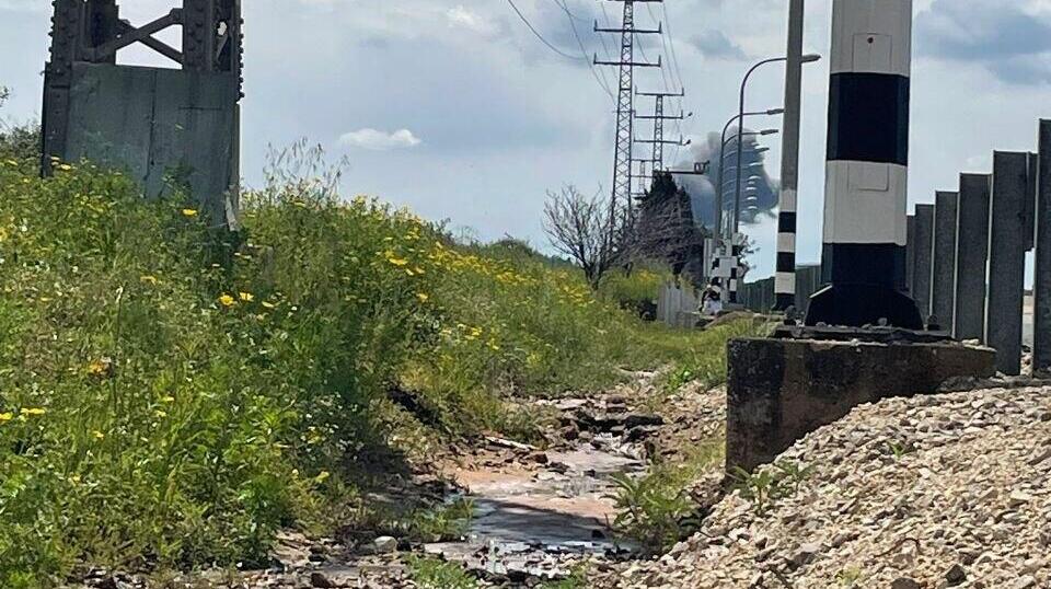 עשן באזור חדרה