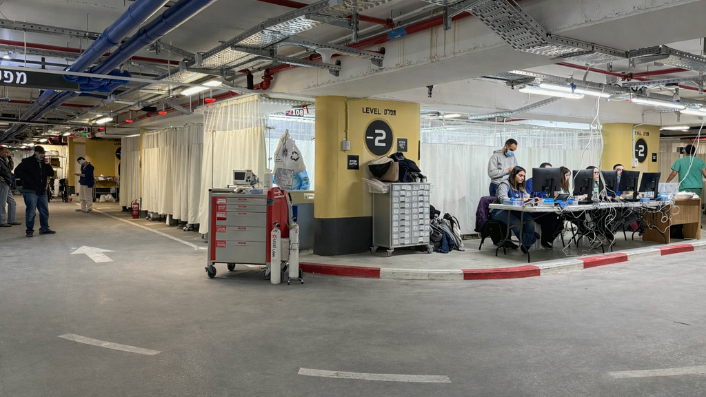 The fortified underground complex at Shaare Zedek (Photo: Shaare Zedek Medical Center) המתחם התת קרקעי הממוגן בשערי צדק