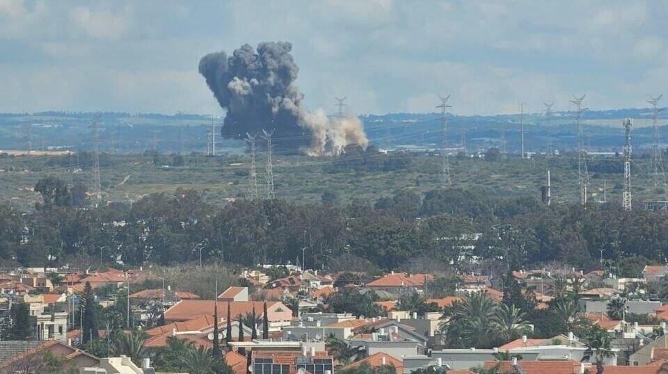 עשן באזור חדרה
