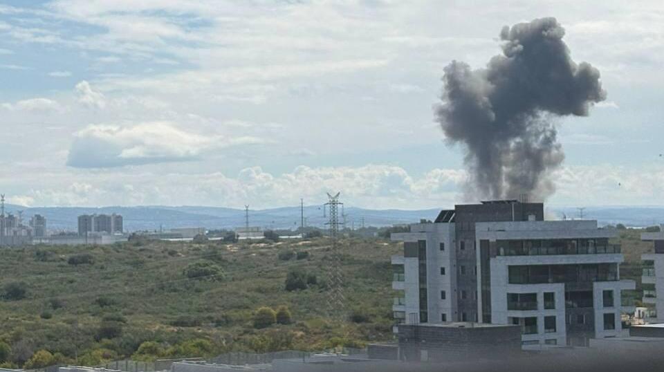 עשן באזור חדרה