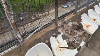 האצטדיון העירוני בקריית שמונה נפגע מטיל