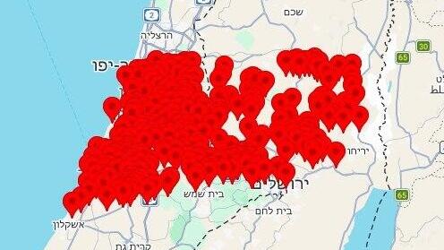 Тревога в центре Израиля (Фото: Цофар) אזעקות