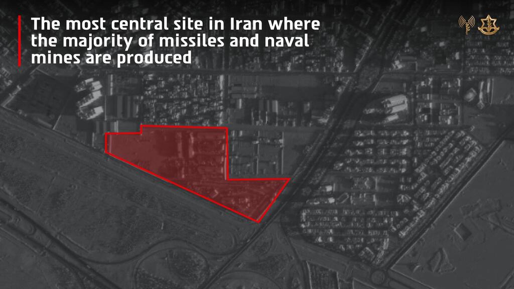 Major IRGC naval weapons production site in Yazd, Iran (Illustration: IDF) Major IRGC naval weapons production site in Yazd, Iran
