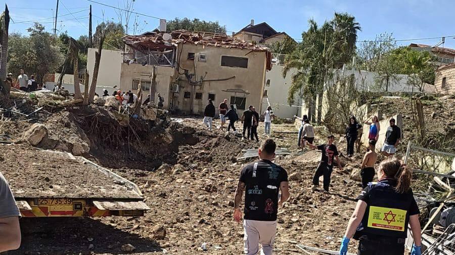 זירת הפגיעה באזור בית שמש