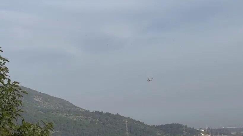 מסוק שהוזנק לאוויר במרדף אחרי הכטב"מים