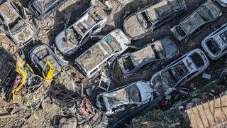 2 מכתשים, כ-100 מכוניות הרוסות: התיעוד מאשתאול