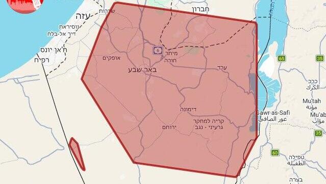 מפת אזעקות צבע אדום - צופר