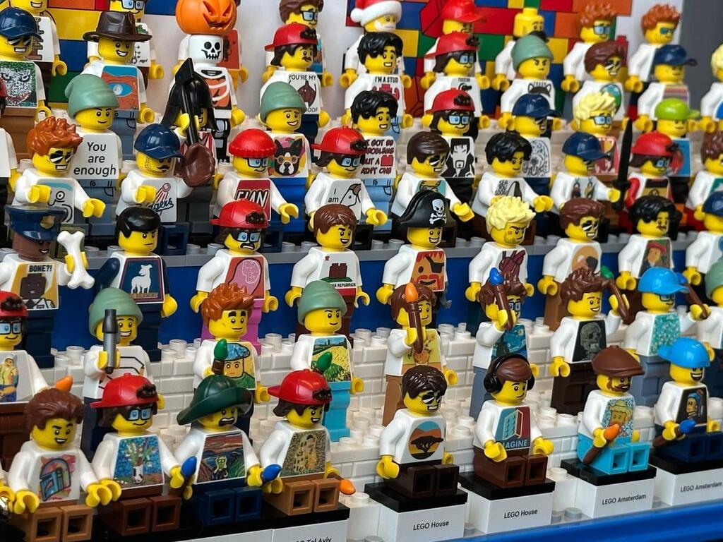 Custom LEGO minifigures are displayed as part of Elan’s collection, reflecting the creative culture and community that shaped his approach to LEGO as an artistic medium (Photo: Bar Gindy) Custom LEGO minifigures are displayed as part of Ilan’s collection, reflecting the creative culture and community that shaped his approach to LEGO as an artistic medium