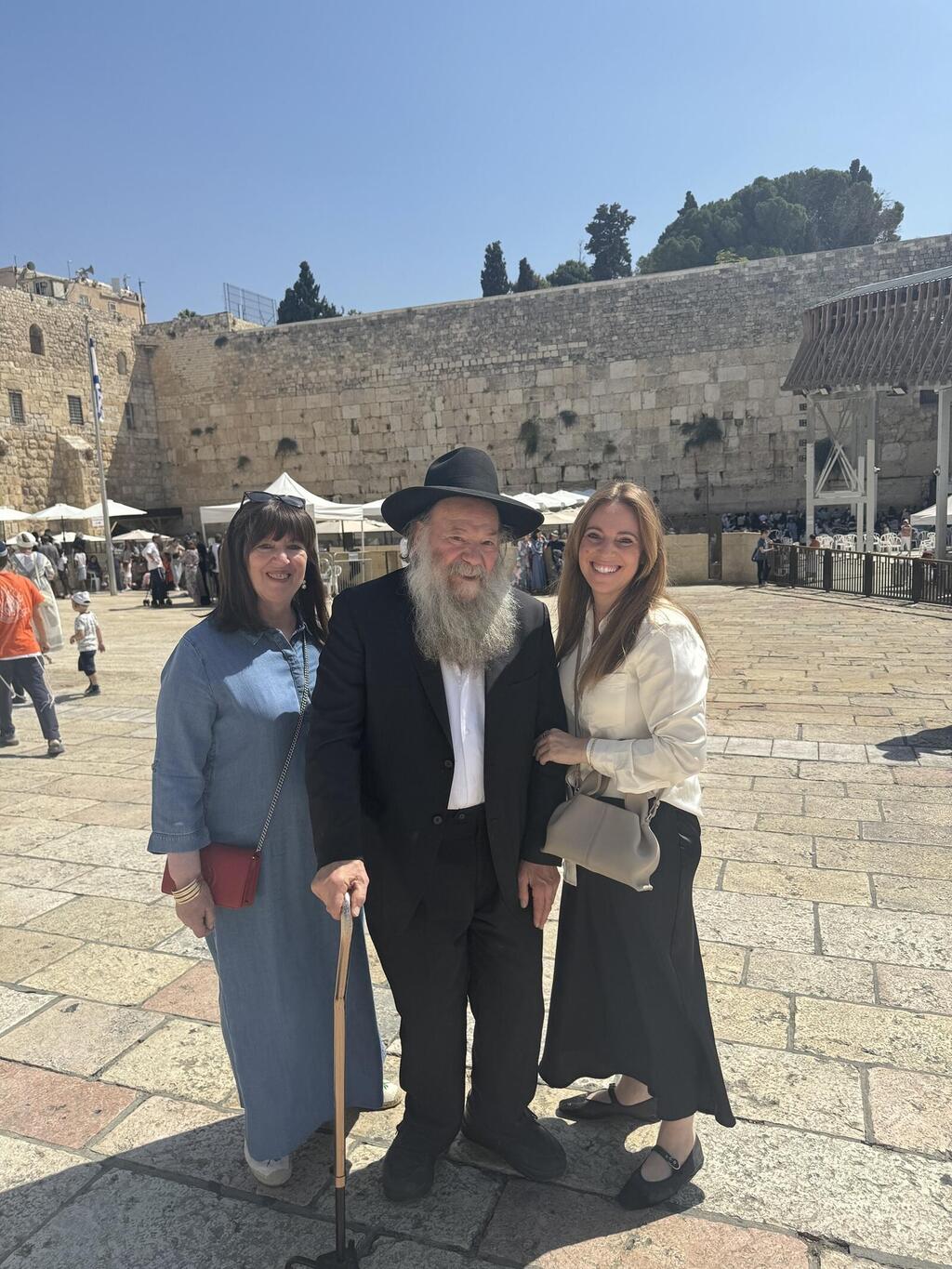 Zelda, Roy and Tziril Yurman at the Western Wall in Jerusalem, Aug. 22, 2024 (Photo: Courtesy Tziril Yurman) Zelda, Roy and Tziril Yurman at the Western Wall in Jerusalem, Aug. 22, 2024