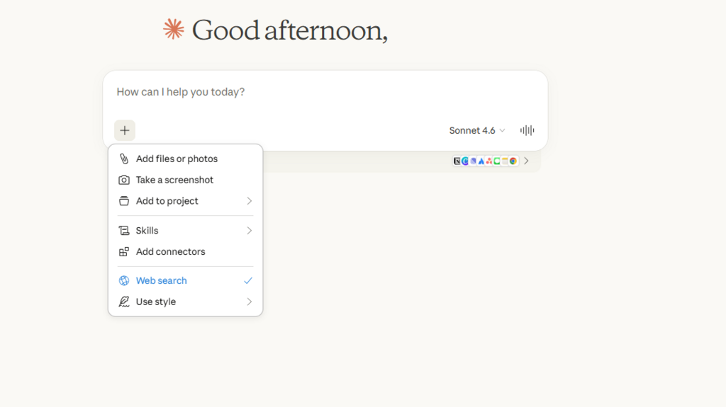 חיפוש באינטרנט בקלוד
