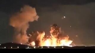 תקיפה אמריקנית במחסן תחמושת גדול באיספהאן איראן