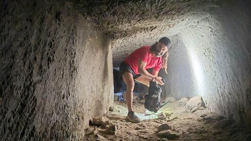 במעבר בין המחילות בשמורת גד