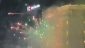 זיקוקים ליד המלון של טורקיה