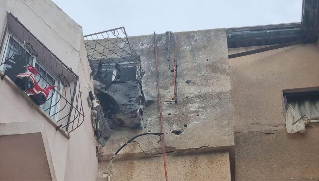 בניין שנפגע בבני ברק