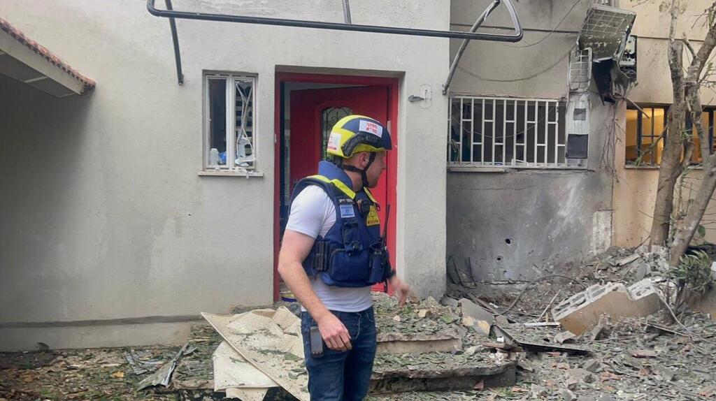 זירת נפילת שברי יירוט בגוש דן