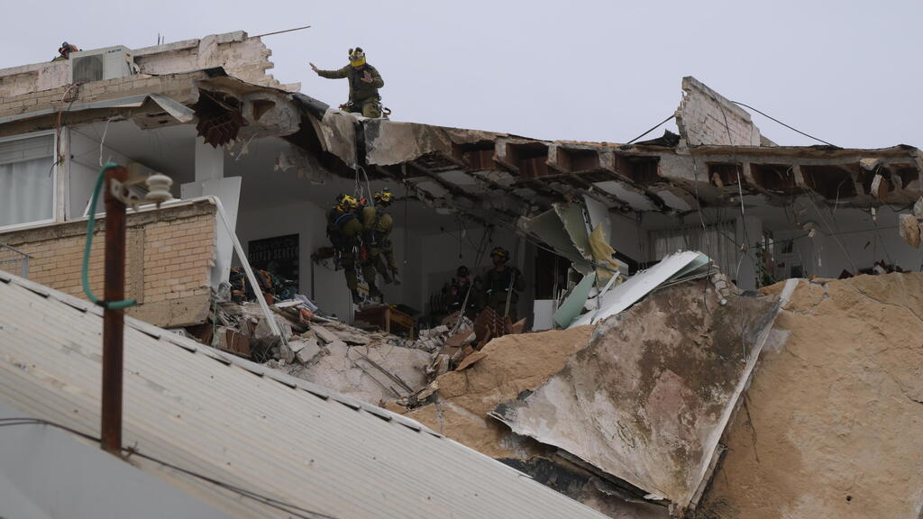 קריסה חלקית של מבנה בתל אביב