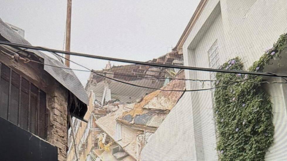 קריסה חלקית של מבנה בתל אביב 