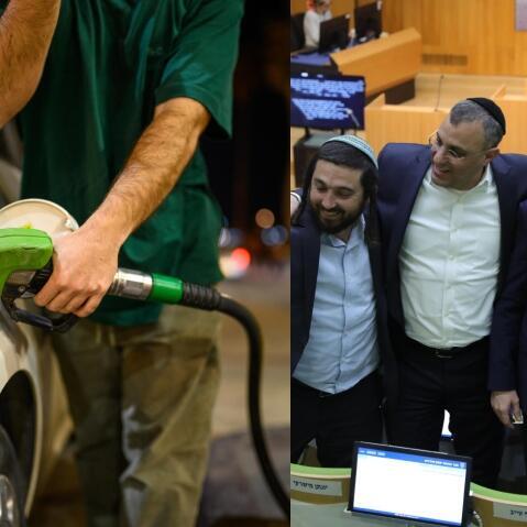 שר האוצר סמוטריץ' (מימין) בחגיגות העברת תקציב 2026, תדלוק