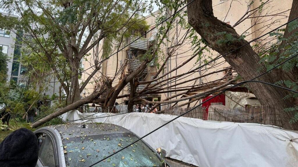 נזק מפצצה מטיל מתפצל ברמת גן