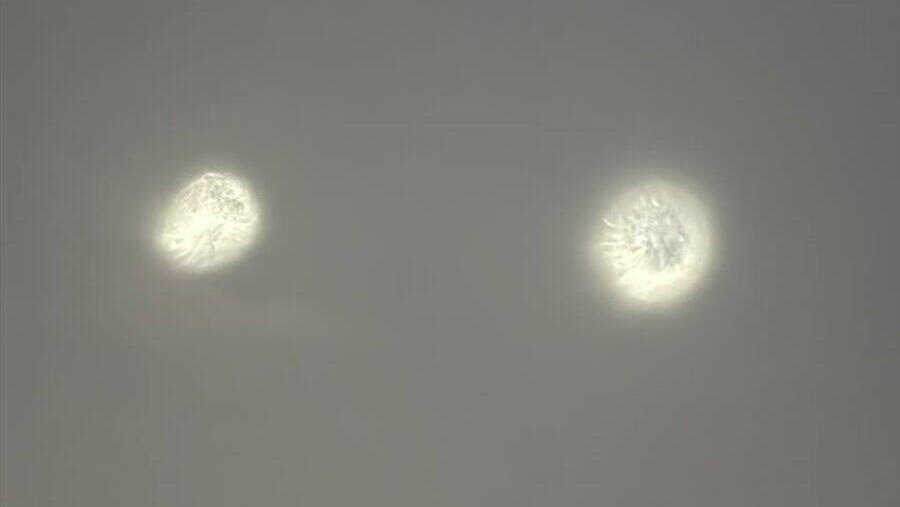 Iranian missiles intercepted over Jerusalem (Photo: Shmuel Daniel) יירוטים בשמי ירושלים
