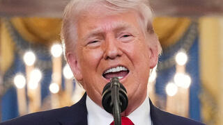 נשיא ארה"ב דונלד טראמפ בעדכון על המלחמה עם איראן בבית הלבן