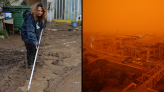 "ארמיניו" הכתה ביוון, השמיים נצבעו כתום | התיעודים