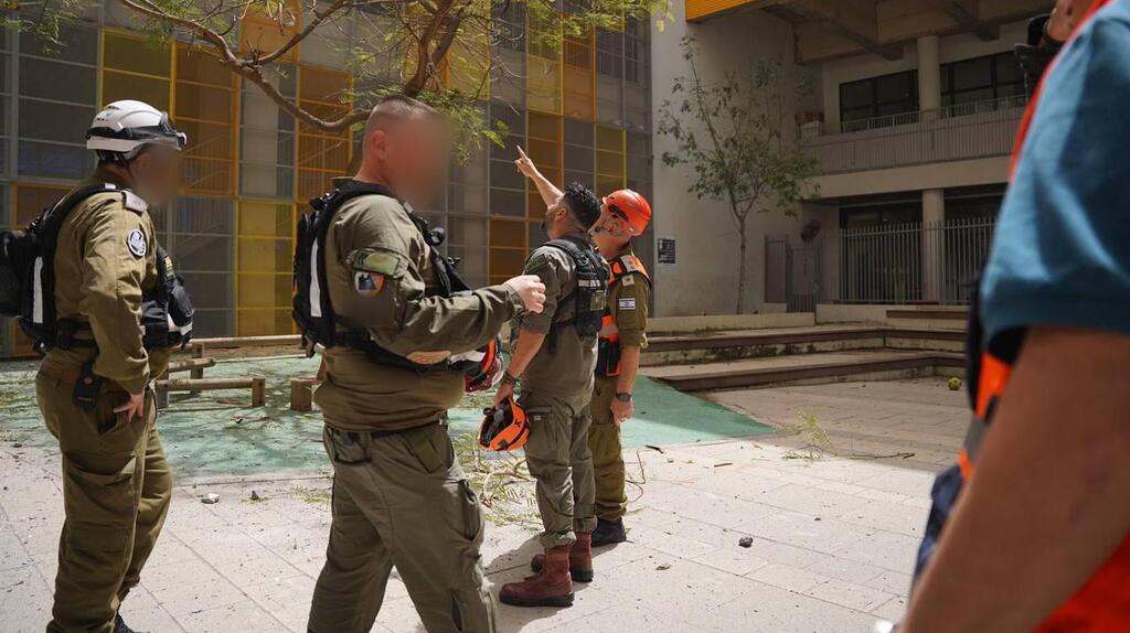 זירת הנפילה ליד הקריה בת"א