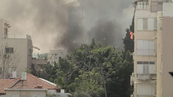 Impact in Givatayim (Photo: used under Section 27A of the Copyright Law) נפילה בגבעתיים