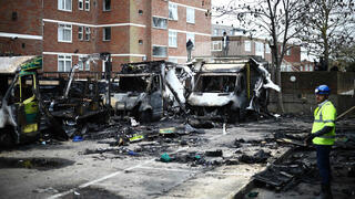 האמבולנסים שהוצתו בלונדון